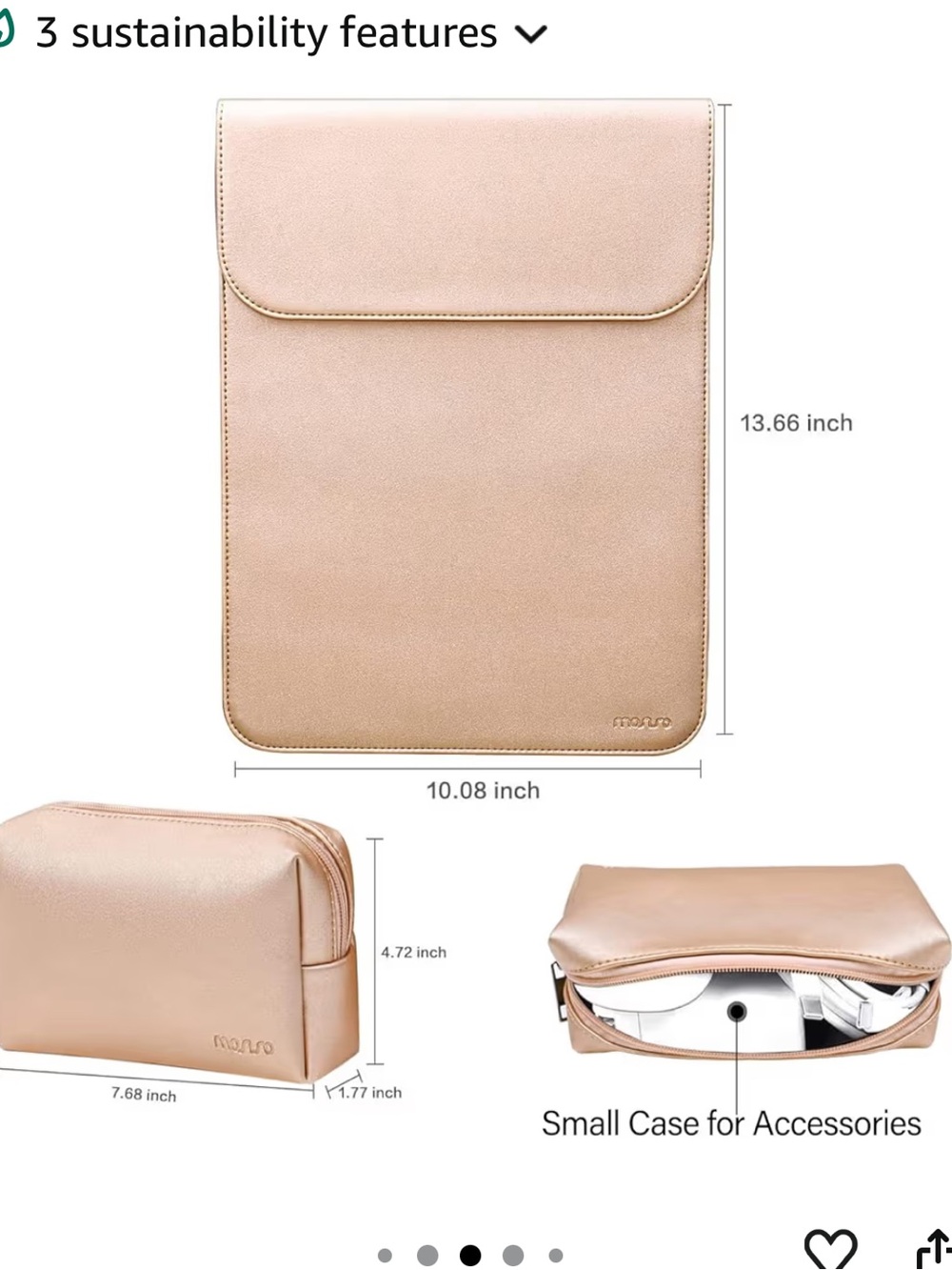 Rose Gold Laptop Sleeve Case - Picture 5 of 7